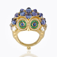 Load image into Gallery viewer, 18K Athena Owl Ring
