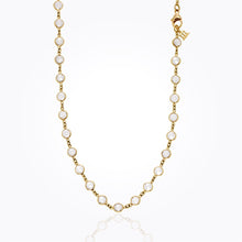 Load image into Gallery viewer, 18K Classic Longchain Necklace with rose cut white sapphire
