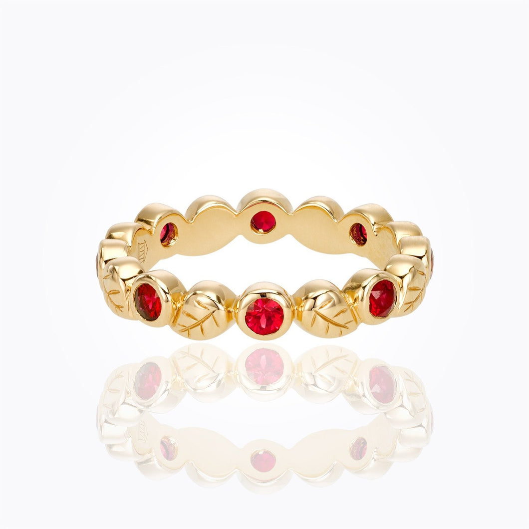 18K Arcadia Ring with ruby