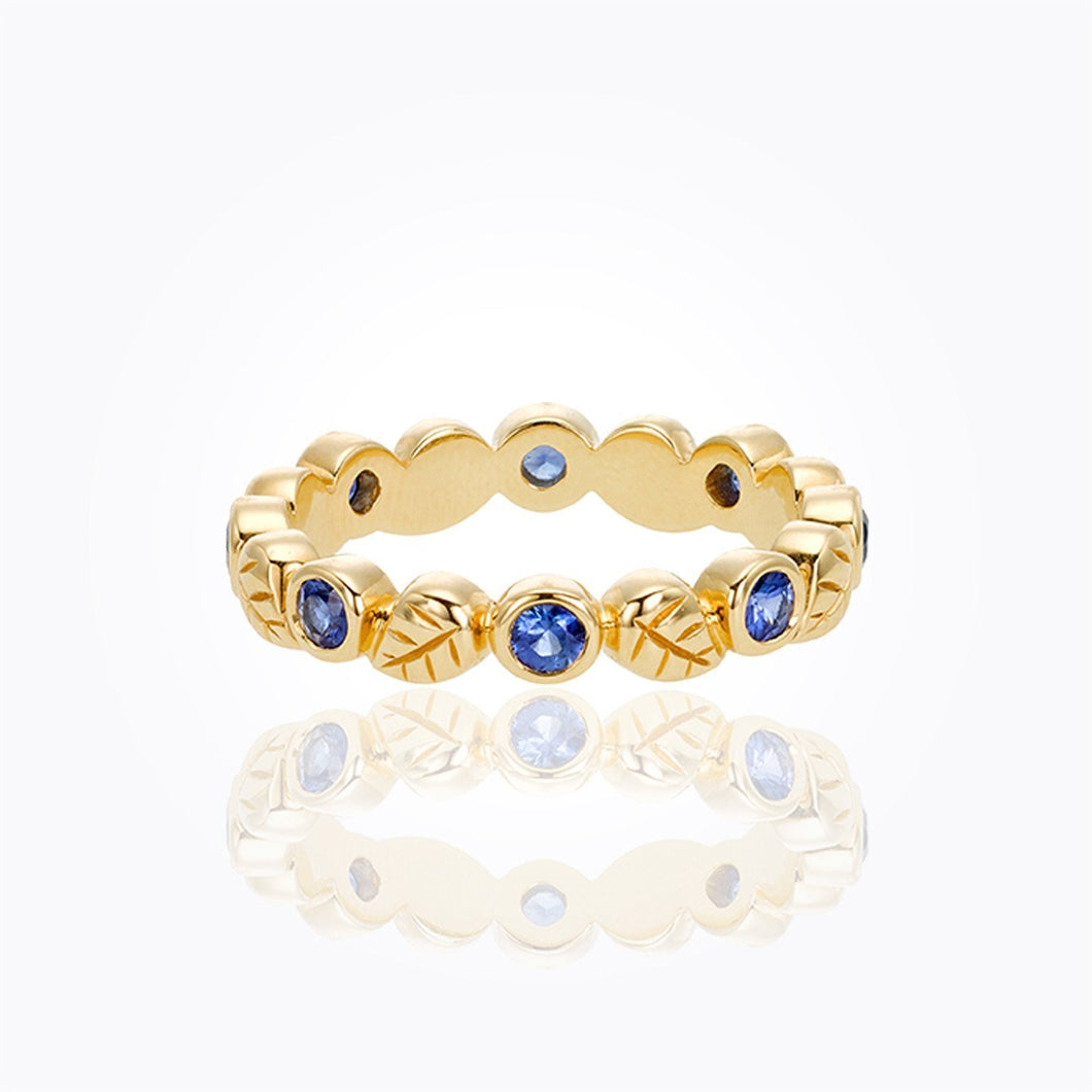 18K Arcadia Ring with blue sapphire