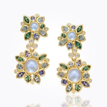 Load image into Gallery viewer, 18K Anima Double Cluster Earrings
