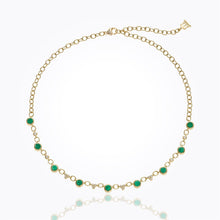 Load image into Gallery viewer, 18K Bellina Necklace with emerald and diamond

