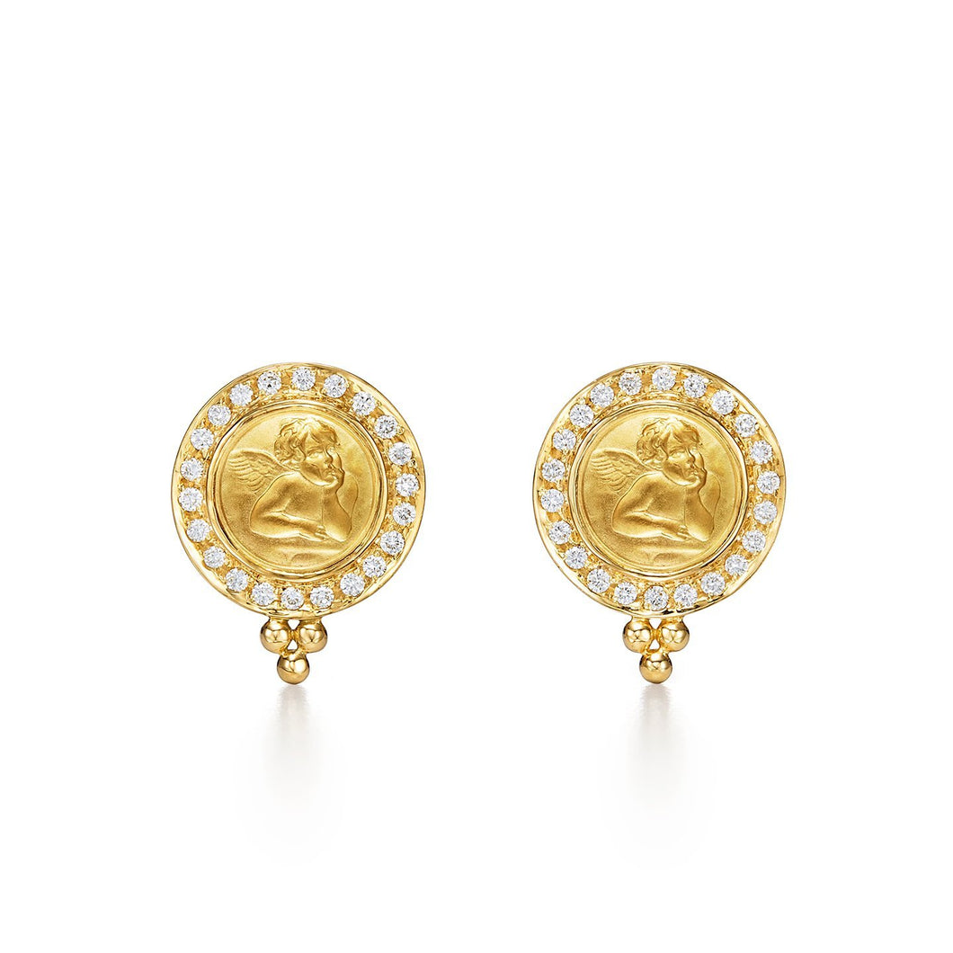 18K Angel Earrings