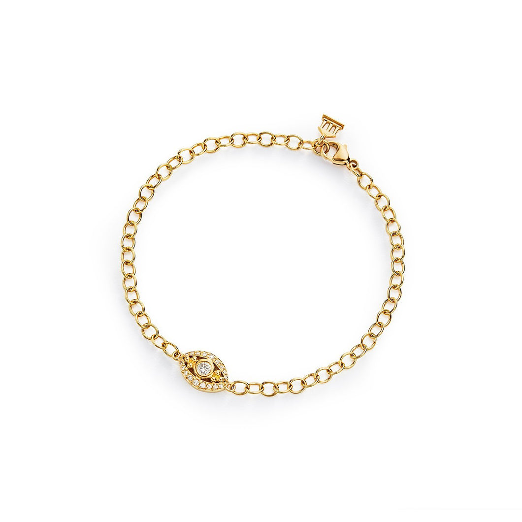 18K Evil Eye Pendant