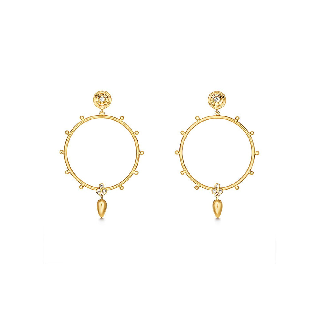 18K Circle Anfora Earrings