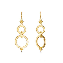 Load image into Gallery viewer, 18K Double Ring Spin Earrings
