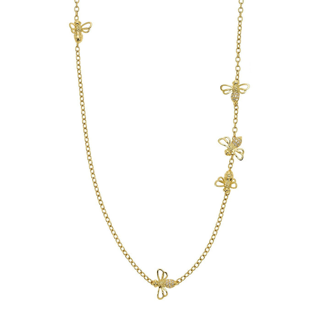 18K Busy Bee Necklace
